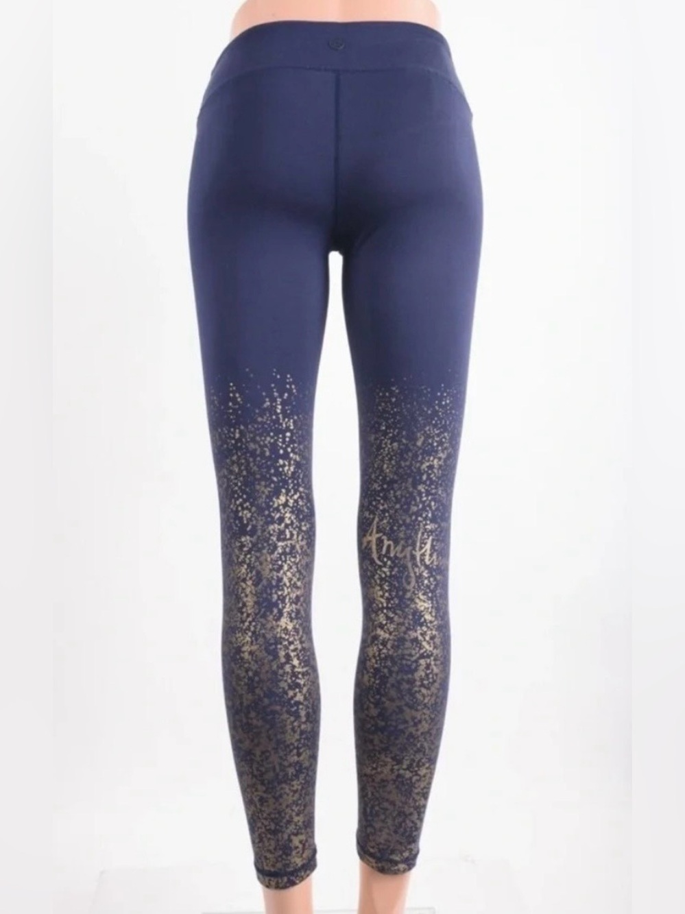 Lilly Pulitzer navy and gold luxletic leggings anything is possible size XS